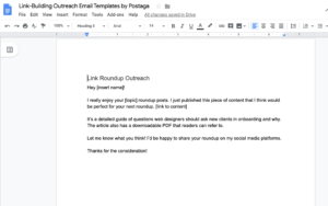 Email templates for link-building outreach emails