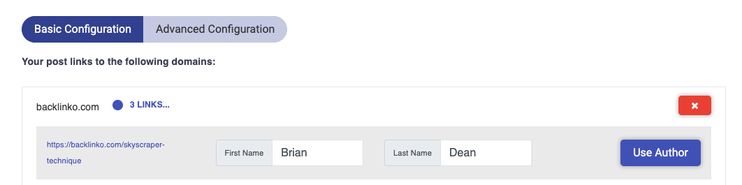link-basic-config link configuration in campaign setup postaga