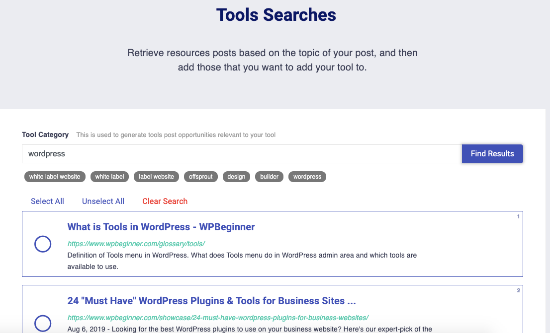 tools-search-postaga search for tools for outreach in tools outreach campaign type in postaga