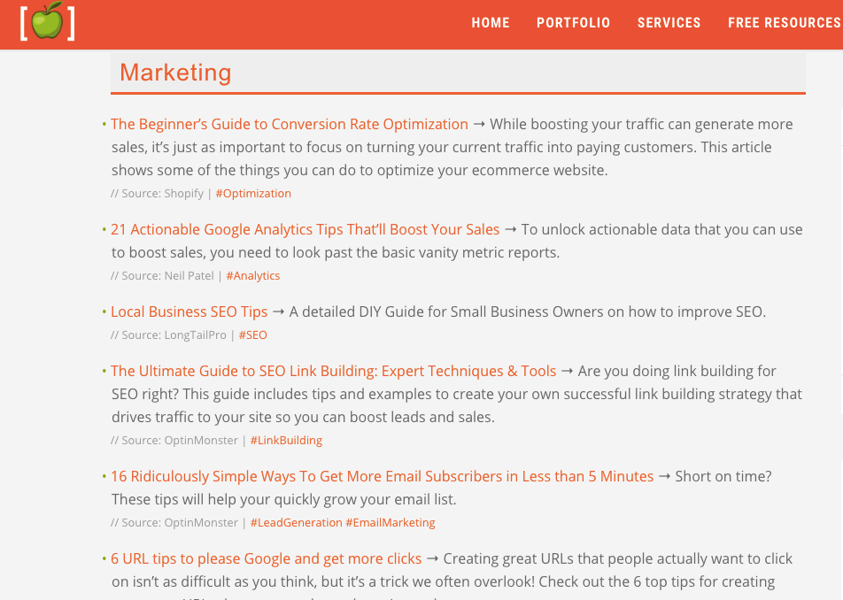 link roundup post from big apple media