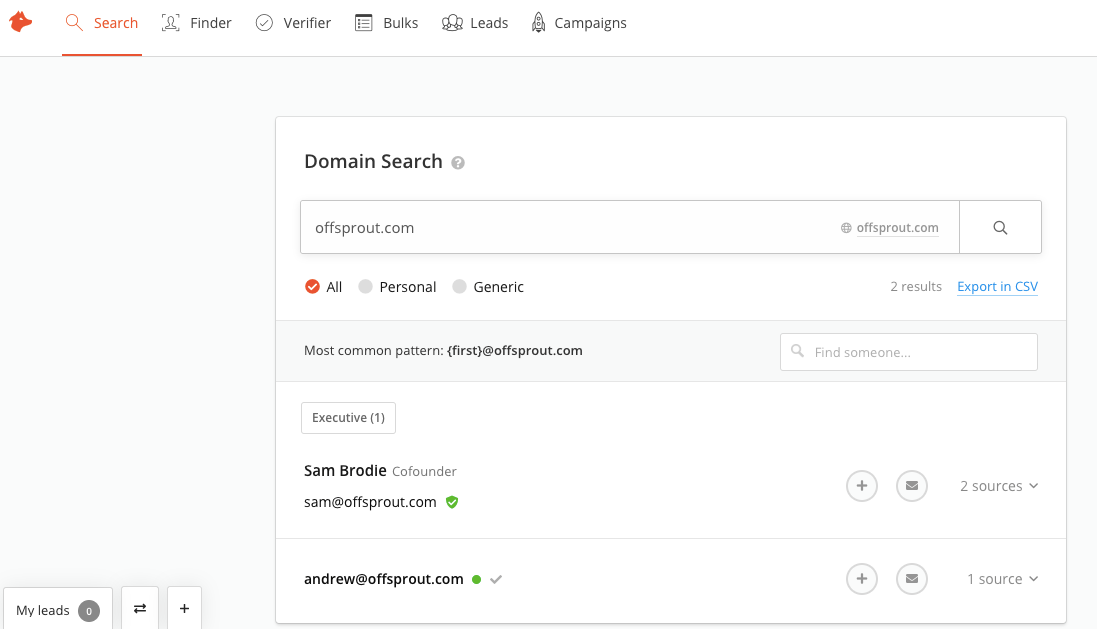 you can find peoples' contact information, name, and email addresses using a tool like Hunter.io