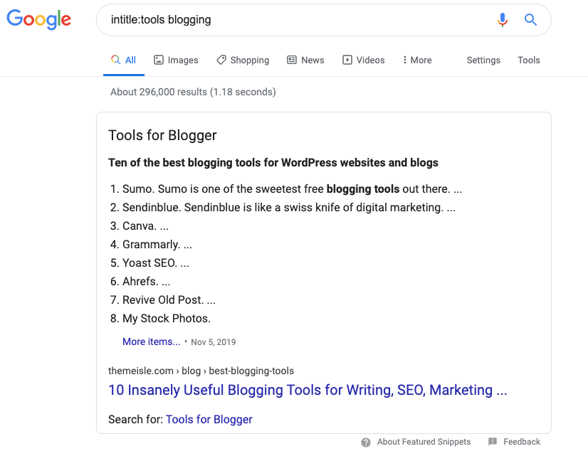 search results for tools blog posts related to blogging