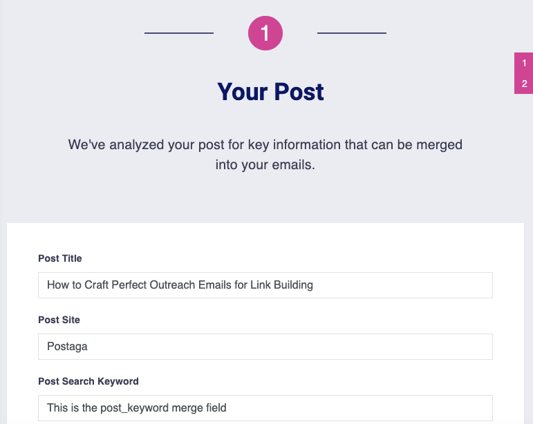 postaga merge fields in the post category found in a campaign