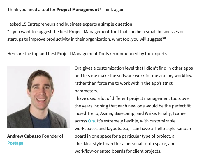 my HARO response and backlink getting featured in a blog post from a journalist
