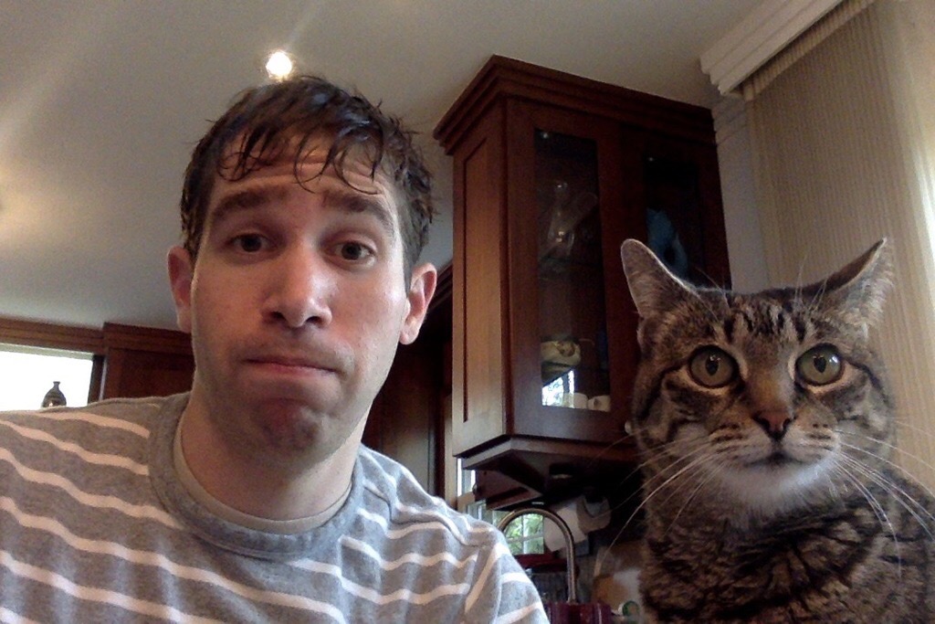 Andy and his cat