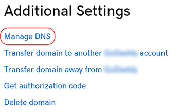godaddy manage DNS