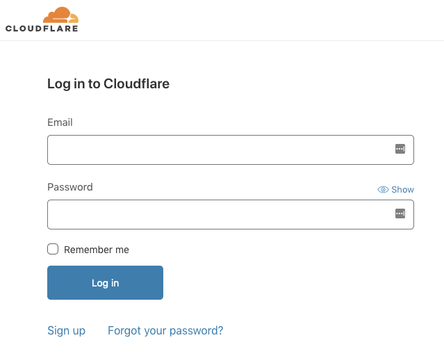 cloudflare login