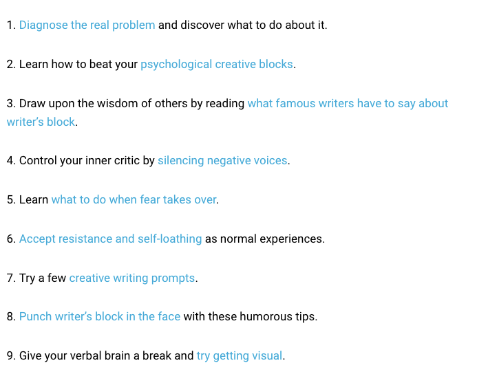 resource page list of links example