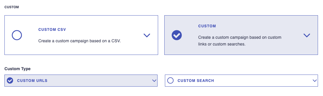 custom custom search campaign in Postaga