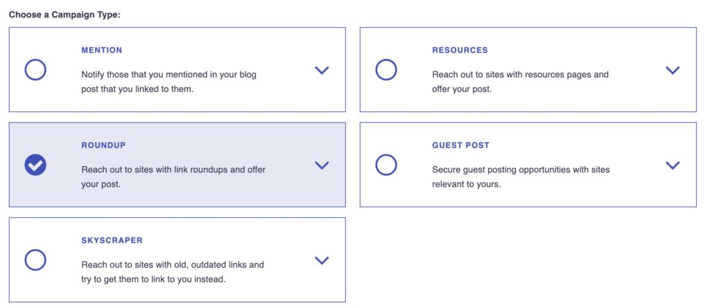Postaga Campaign Type - Roundup