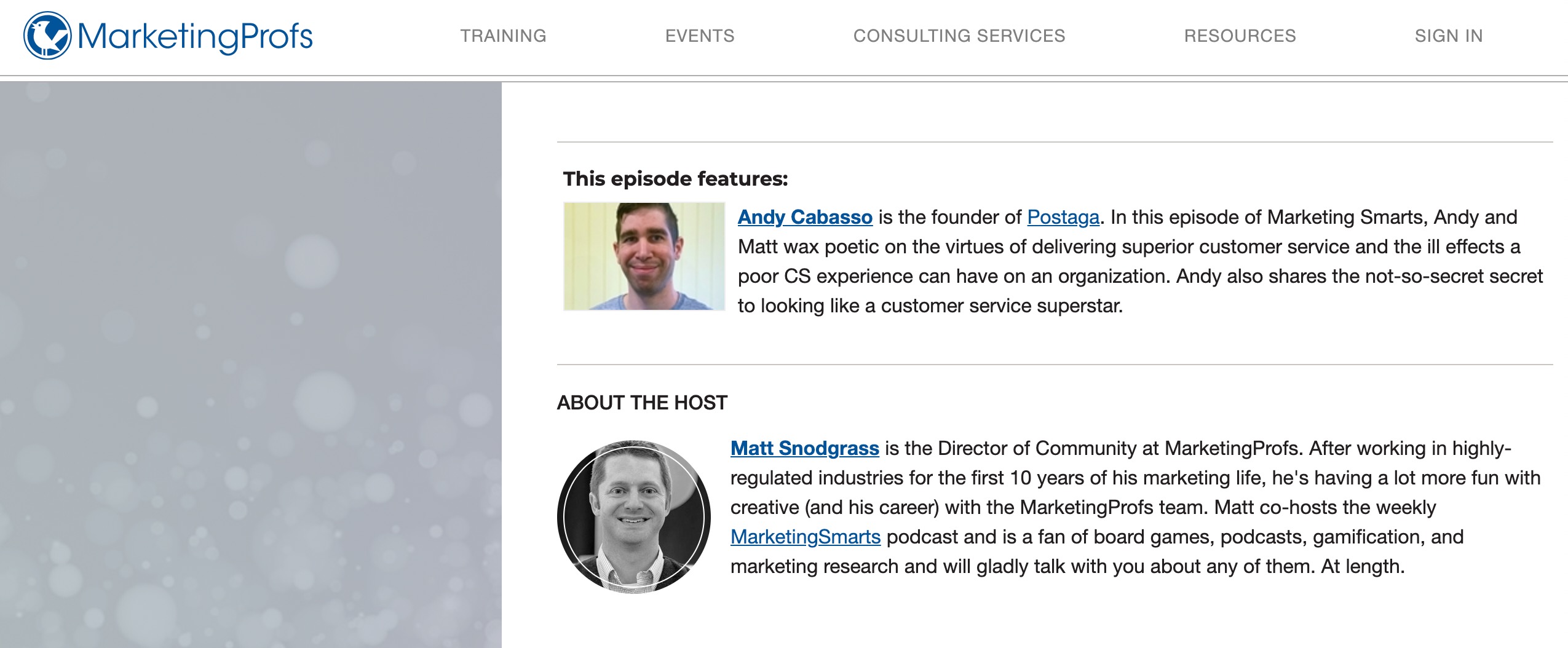 backlink from a podcast guest appearance