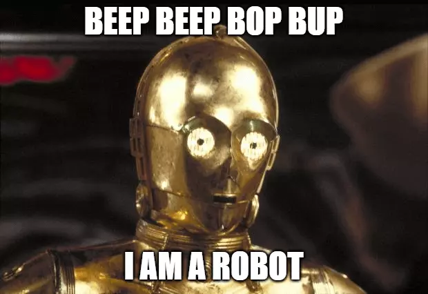 c3po robot beep beep bop bup
