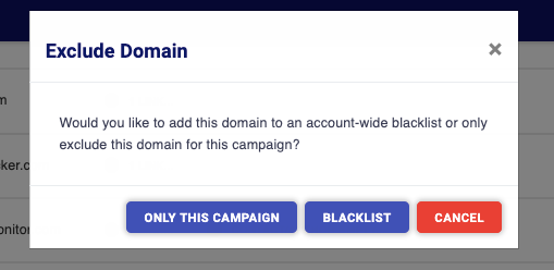 exclude contacts in Postaga campaign to blacklist them either from a specific Postaga campaign or add them to the Domain Blacklist and never send future campaigns to them