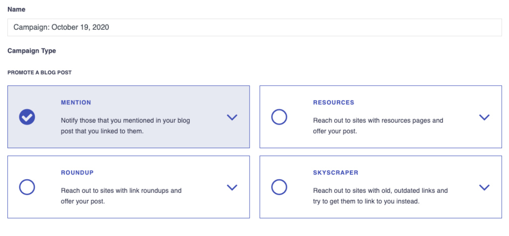 mention outreach campaign