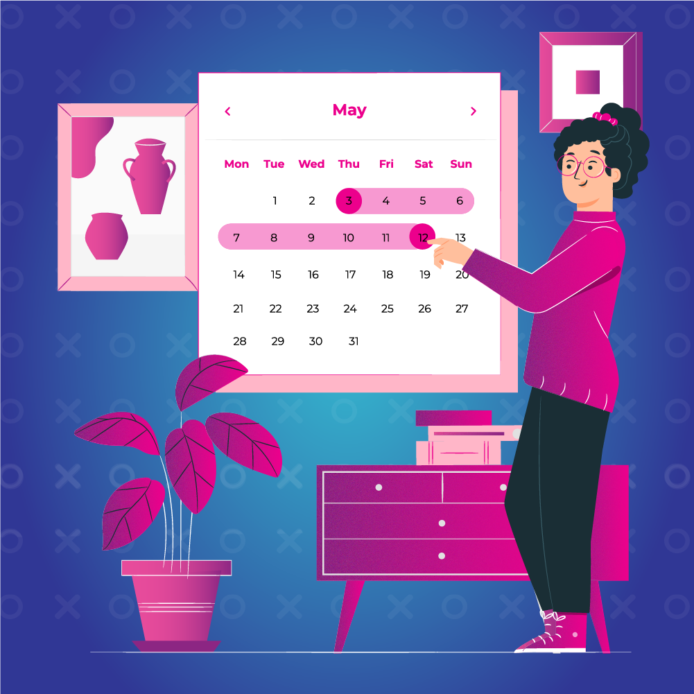 A person timing her email.