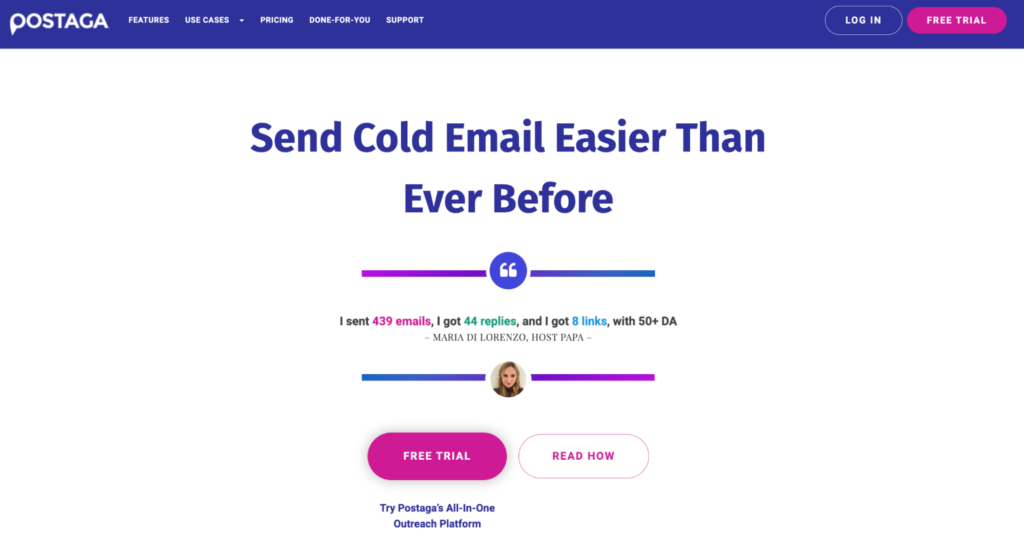 Warm up email tool example.