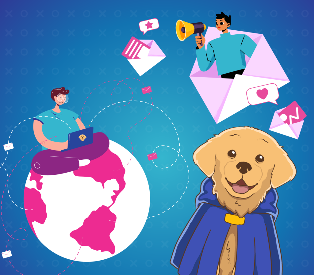 People and Pawstaga showing how to Send Cold Emails at Scale.