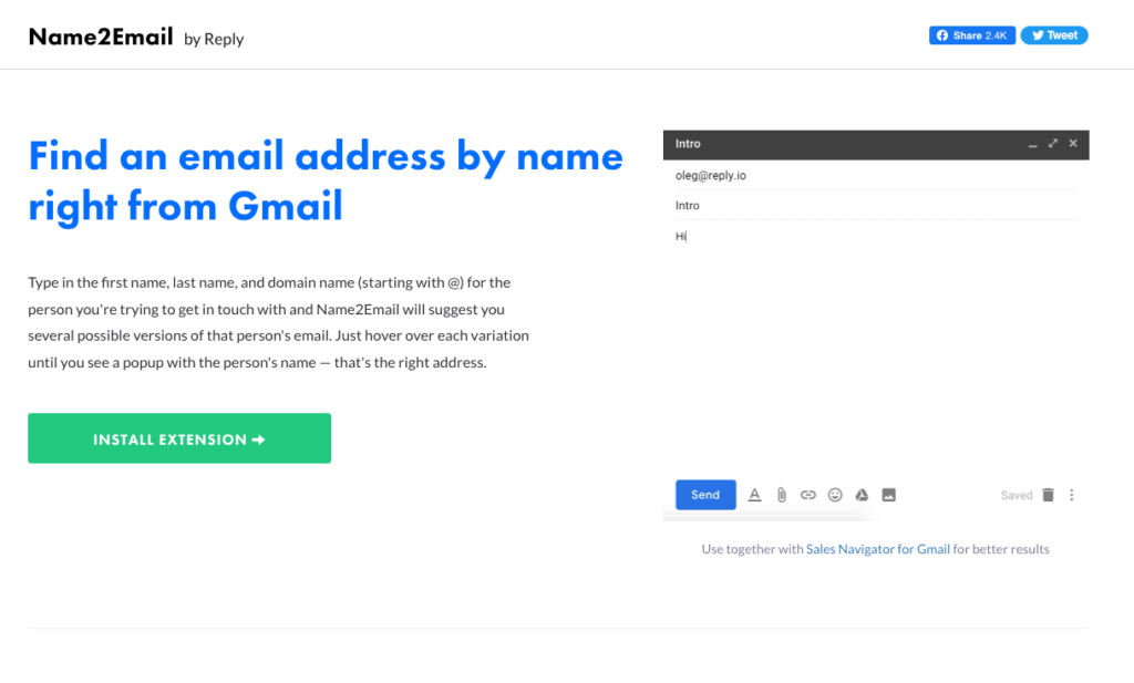Name2Email.