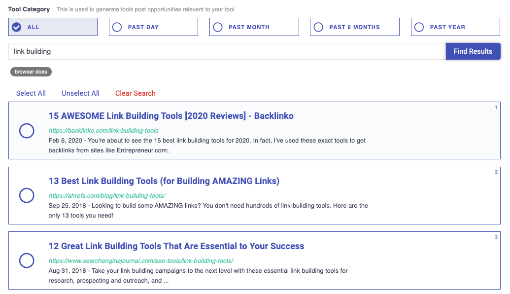 tools-search-2 Search results of tools blog posts on the topic of link building