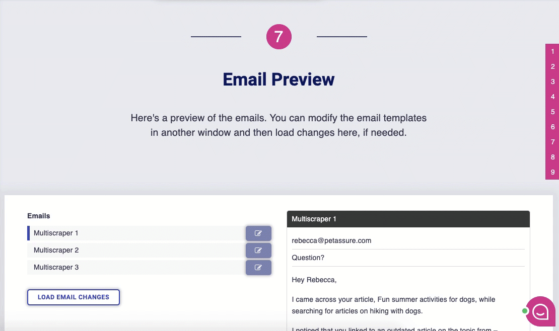 editing email campaign merge fields in postaga