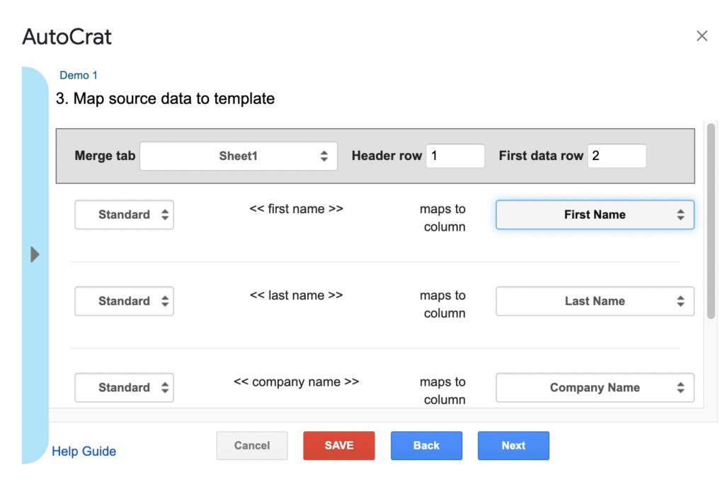 map source data autocrat google doc