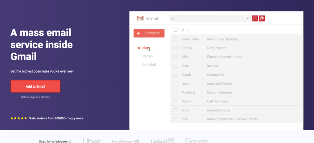 Mailshake alternative for Gmail.