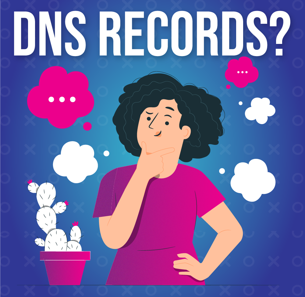 Person wondering what DNS records are. 