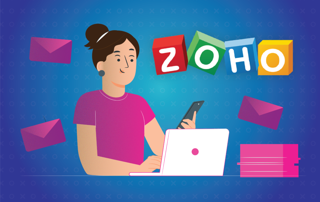 Person using Zoho for lead generation and cold email.