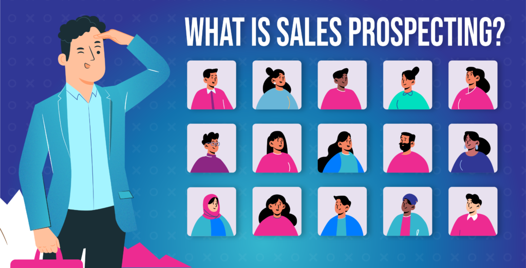 Person searching for sales prospects.