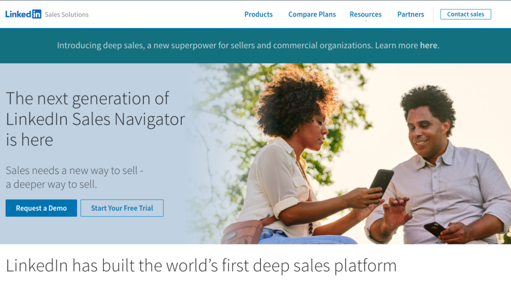 Linkedin for sales automation.